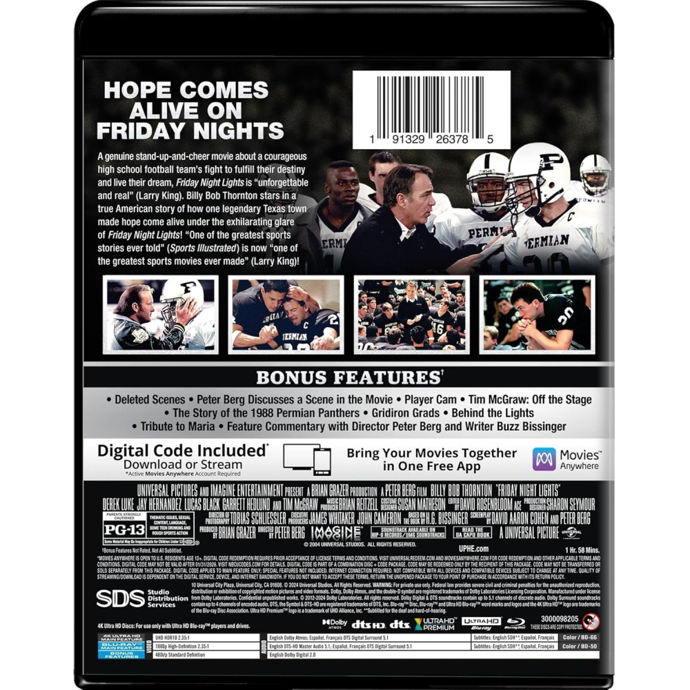 FRIDAY NIGHT LIGHTS (ULTRA HD BLU RAY)