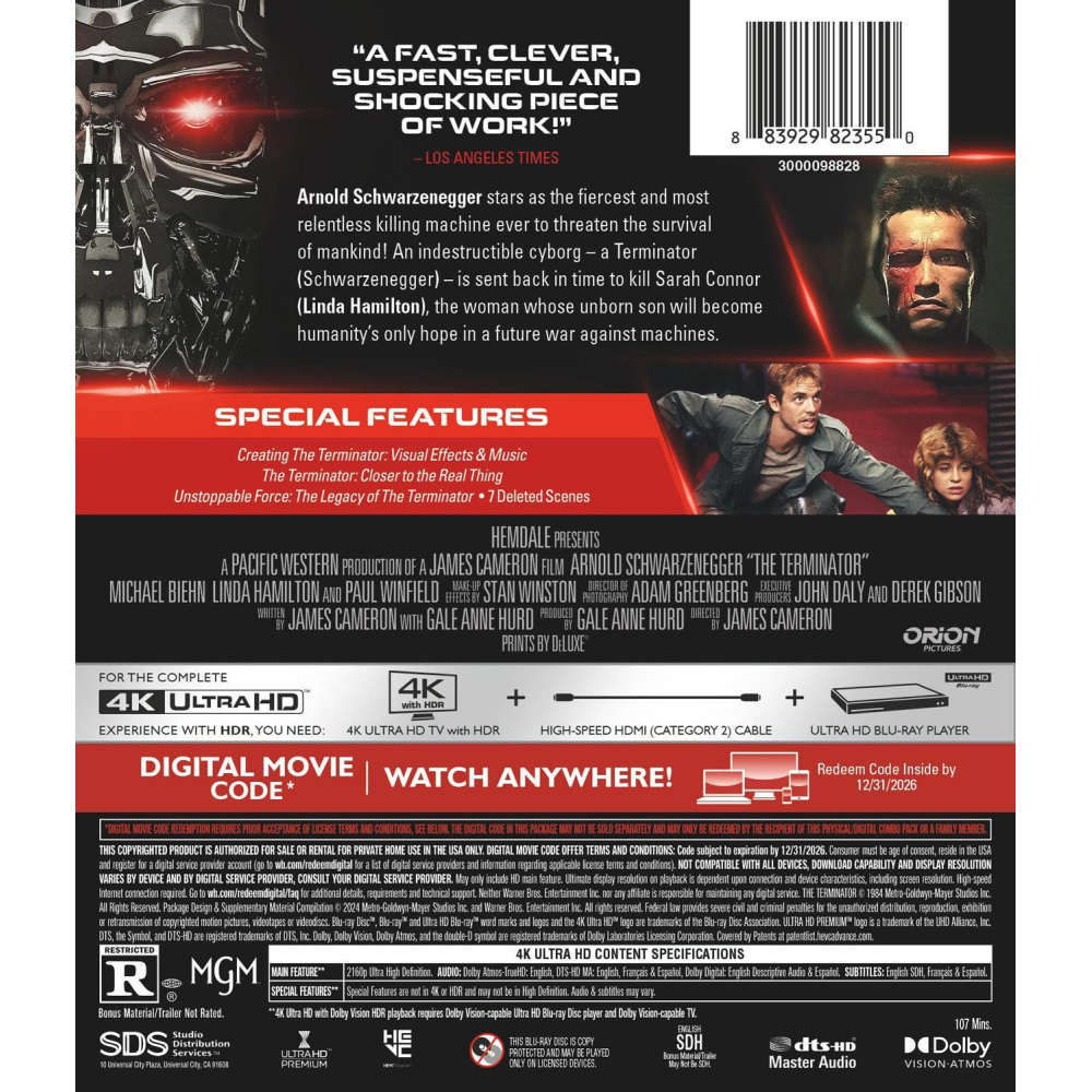 THE TERMINATOR (ULTRA HD BLU RAY)