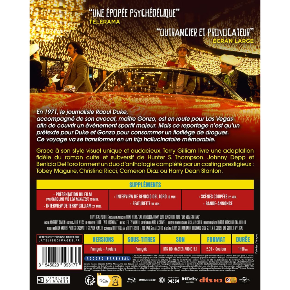 LAS VEGAS PARANO (ULTRA HD BLU RAY)
