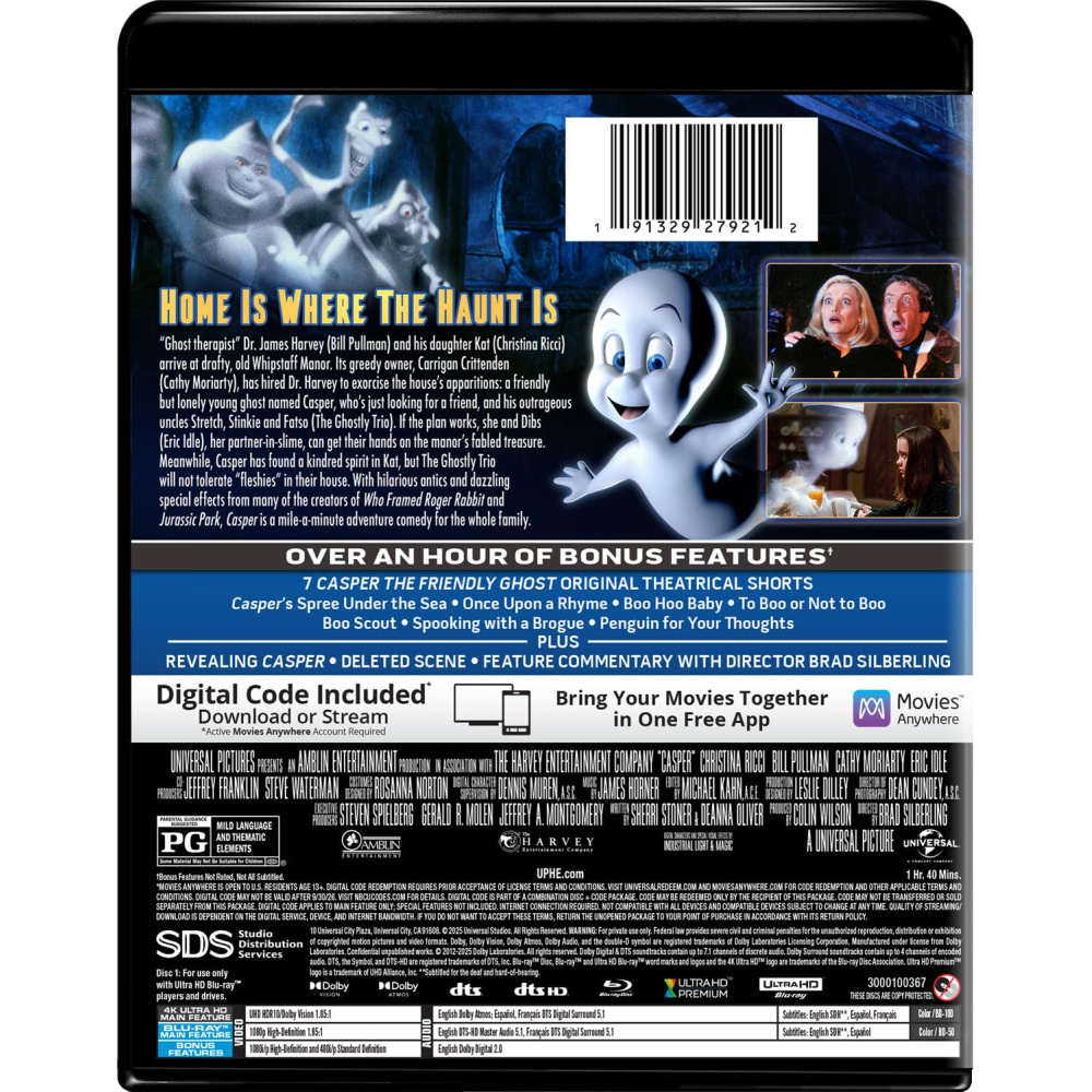 CASPER (ULTRA HD BLU RAY)