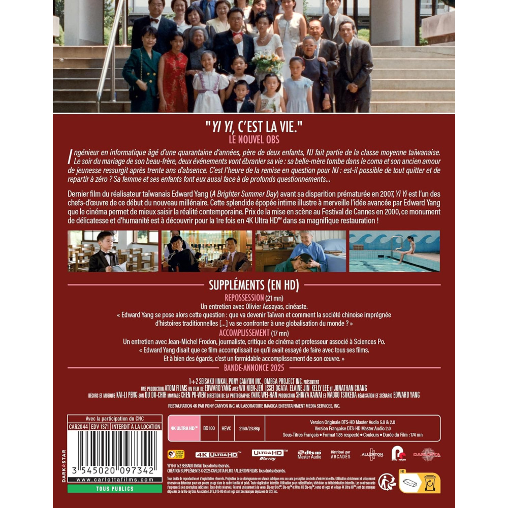 YI-YI (ULTRA HD BLU RAY)