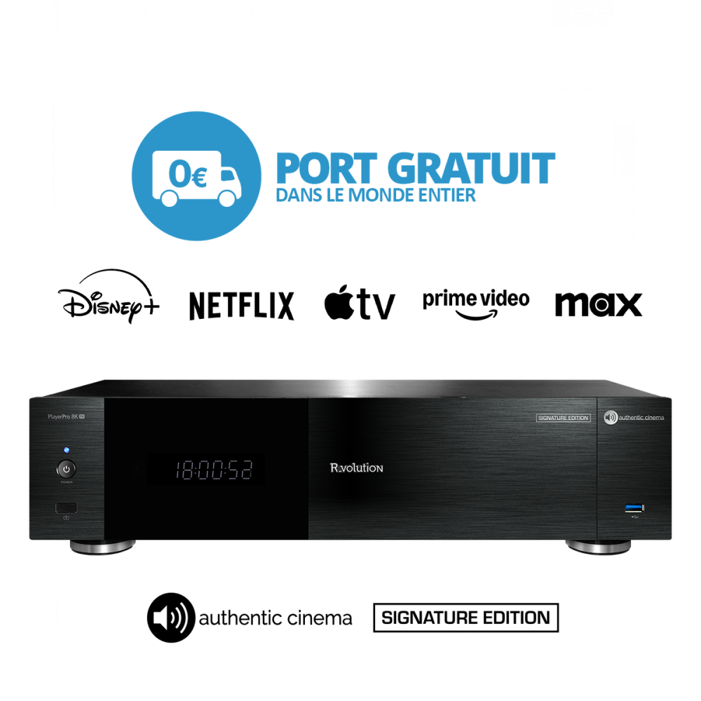 R_VOLUTION PLAYER PRO 8K TV AUTHENTIC CINEMA SIGNATURE EDITION