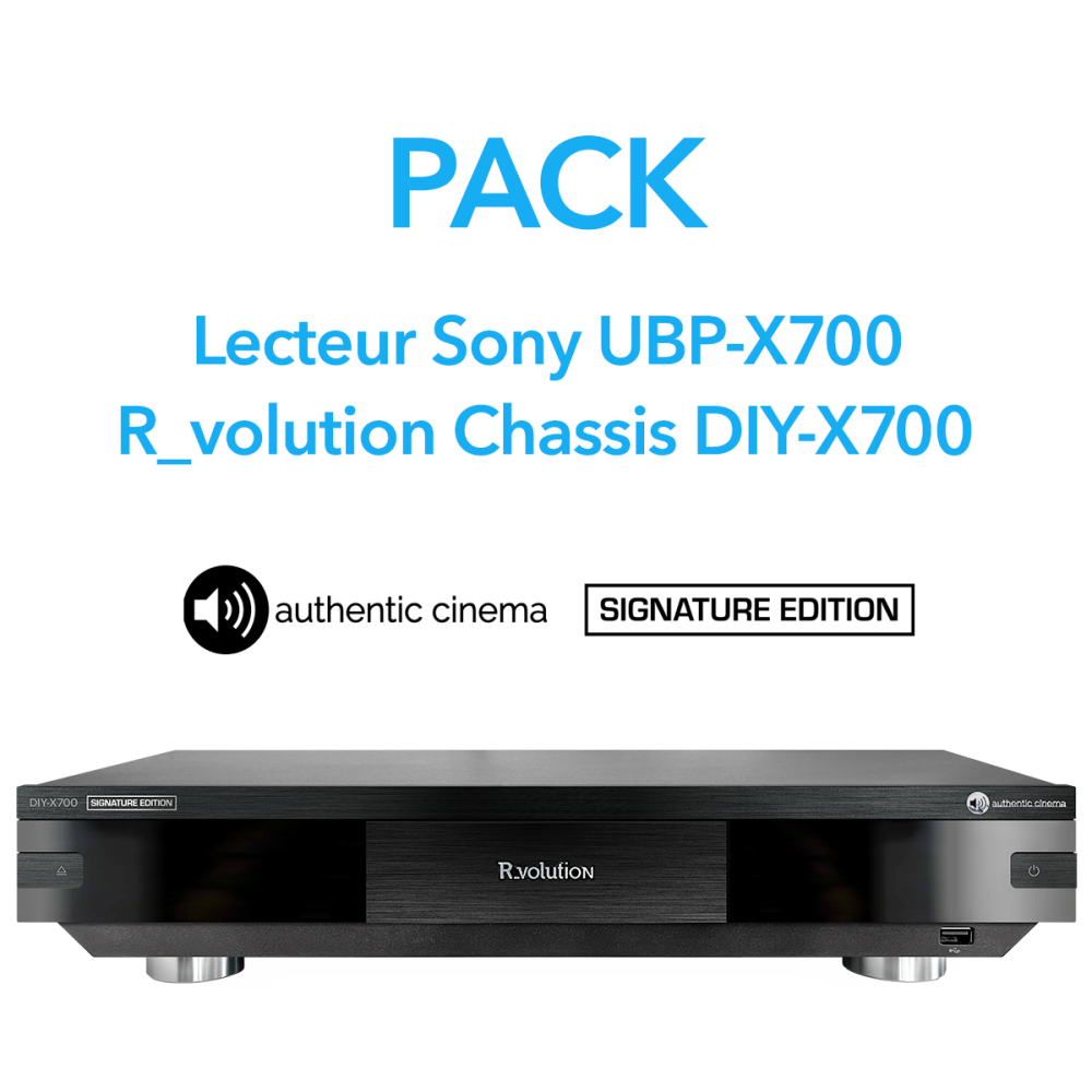 R_VOLUTION CHASSIS DIY-700 + SONY LECTEUR BLURAY UHD UBP-X700K AUTHENTIC CINEMA