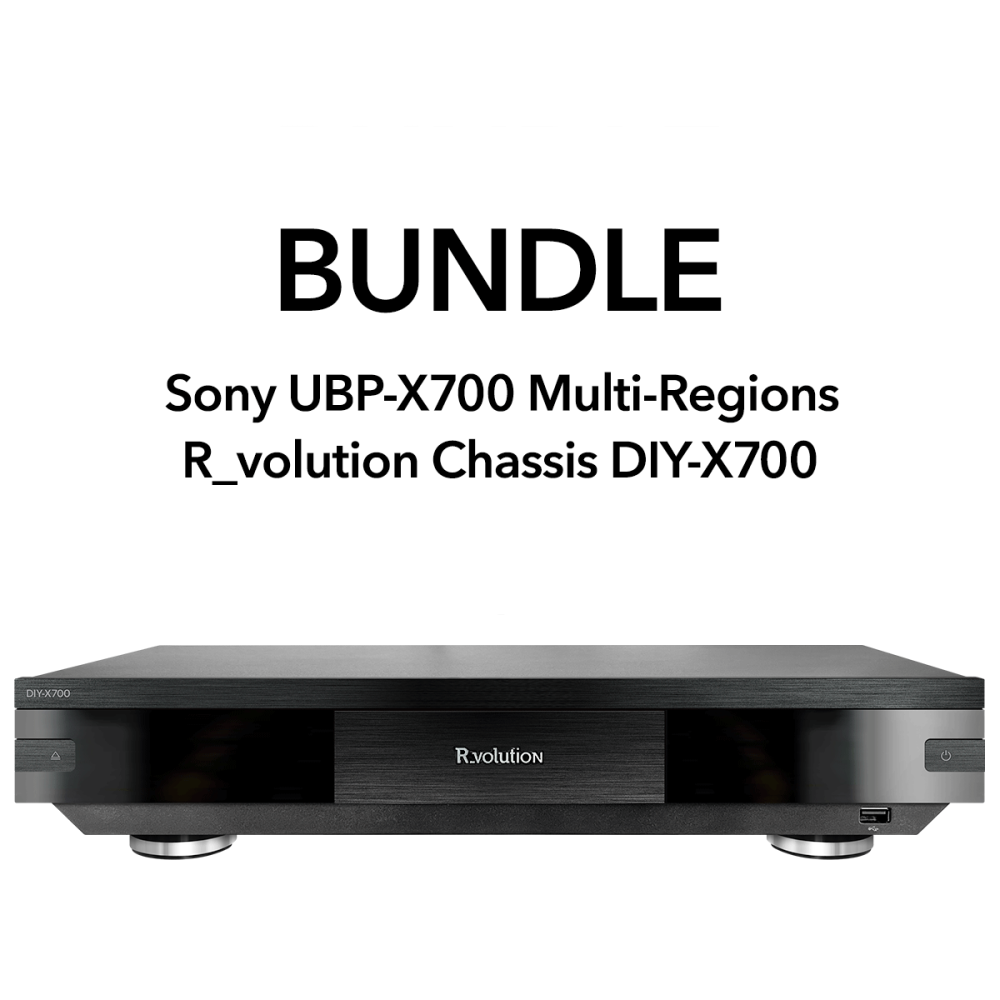 R_VOLUTION CHASSIS DIY-700 + SONY LECTEUR BLURAY UHD UBP-X700K  MULTI-REGIONS RECONDITIONNÉ