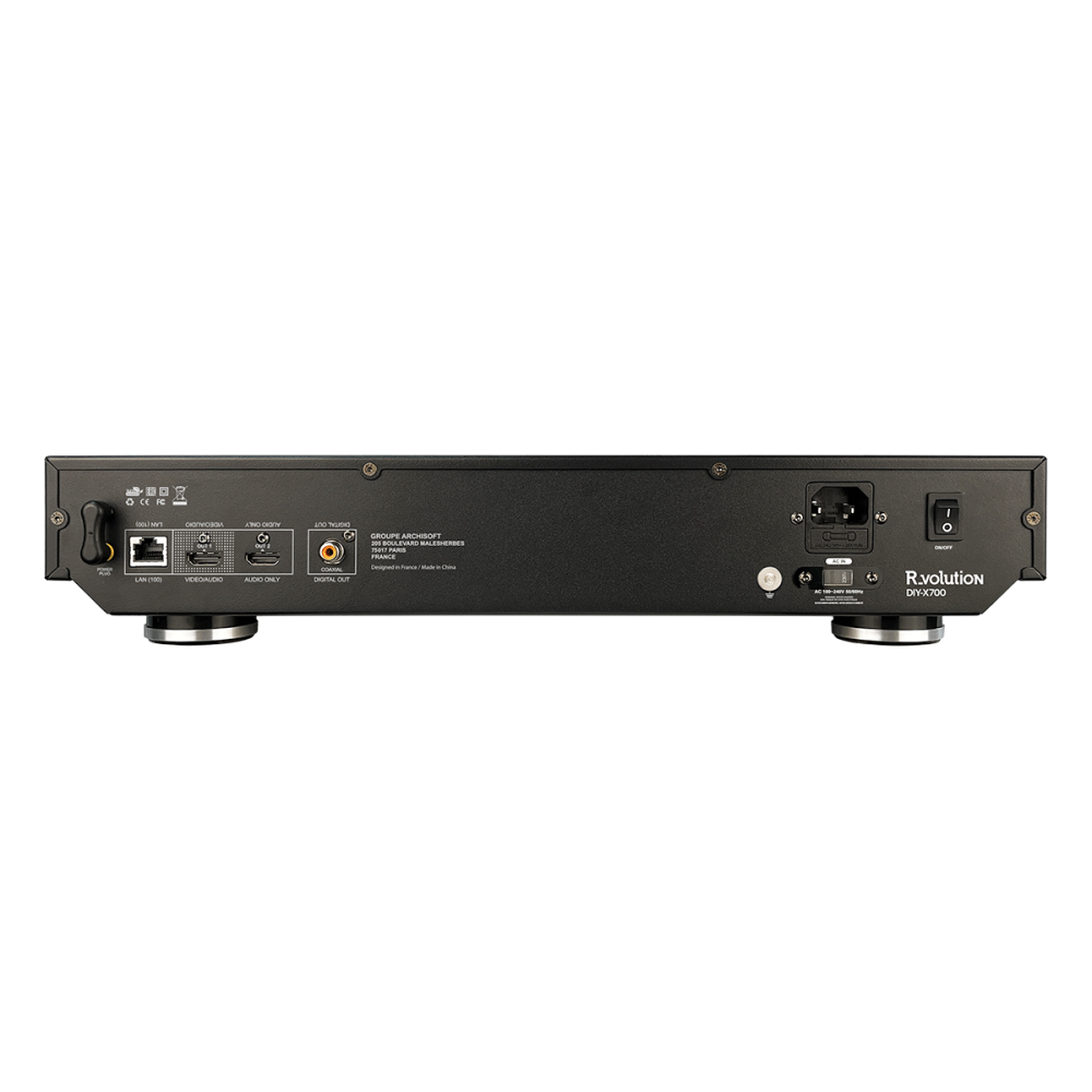 R_VOLUTION CHASSIS DIY-700 + SONY LECTEUR BLURAY UHD UBP-X700K  MULTI-REGIONS RECONDITIONNÉ